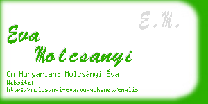 eva molcsanyi business card