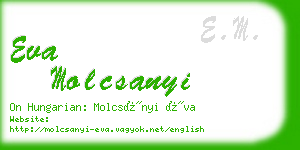 eva molcsanyi business card